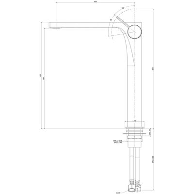 Kronenbach Krona 2.0 Waschtisch-Einhebelmischer XXL - Schalenbecken Kronenbach Krona 2.0 Waschtisch-Einhebelmischer XXL - Schalenbecken