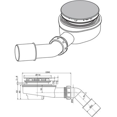 Kronenbach Krontec Duschablauf - Ø 9 cm mit Abdeckhaube Kronenbach Krontec Duschablauf - Ø 9 cm mit Abdeckhaube