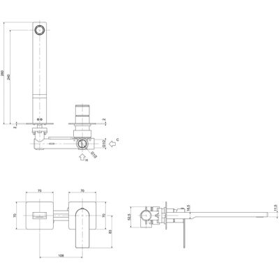 Kronenbach Omega 2.0 Wandarmatur - Wandmontage Kronenbach Omega 2.0 Wandarmatur - Wandmontage