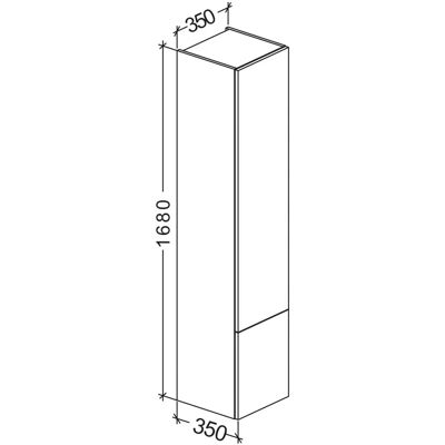 Kronenbach Plana 2.0 Hochschrank - 35x168cm, 2 Türen, Tip-on-Technologie Kronenbach Plana 2.0 Hochschrank - 35x168cm, 2 Türen, Tip-on-Technologie