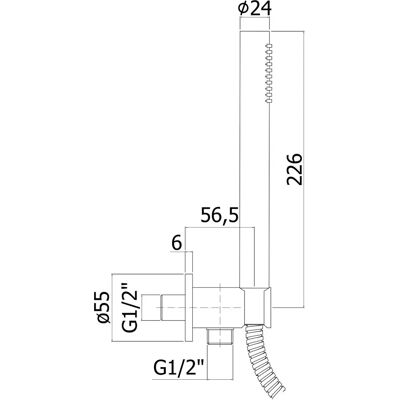 Kronenbach SUPRA Brauseset - Messing, Rund, 150cm Schlauch Kronenbach SUPRA Brauseset - Messing, Rund, 150cm Schlauch