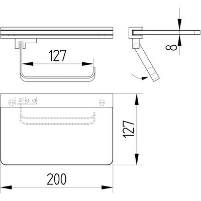 Kronenbach Plana 2.0 Papierhalter mit Ablage - Paper Holder Kronenbach Plana 2.0 Papierhalter mit Ablage - Paper Holder