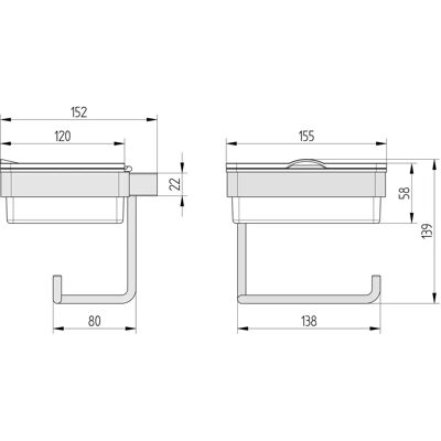 Kronenbach Plana 2.0 Papierhalter - Feuchttuchbox Kronenbach Plana 2.0 Papierhalter - Feuchttuchbox