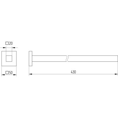Kronenbach Quara 2.0 Schwarz - Handtuchhalter Einarmig 43cm Kronenbach Quara 2.0 Schwarz - Handtuchhalter Einarmig 43cm