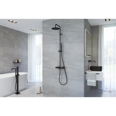 Kronenbach Lima 2.0 Schwarz Duschsystem - Kopf- & Handbrause mit Thermostat Kronenbach Lima 2.0 Schwarz Duschsystem - Kopf- & Handbrause mit Thermostat