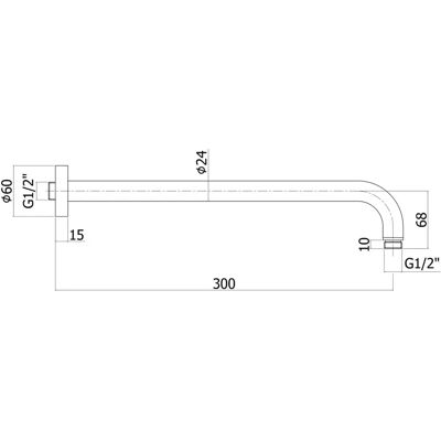 Kronenbach IOTA 2.0 Douchearm - 30 cm Kronenbach IOTA 2.0 Douchearm - 30 cm