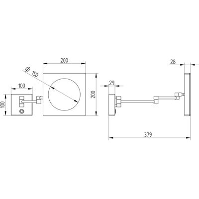 Kronenbach Modell 29.475.255.0004 - LED Kosmetikspiegel mit Verstellbarem Winkel Kronenbach Modell 29.475.255.0004 - LED Kosmetikspiegel mit Verstellbarem Winkel