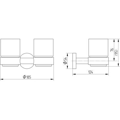 Kronenbach Radia Doppel Glashalter - Glass Holder Kronenbach Radia Doppel Glashalter - Glass Holder
