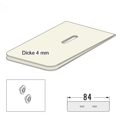 HÜPPE Schallschutz-Set - 84 cm für Waschtisch HÜPPE Schallschutz-Set - 84 cm für Waschtisch