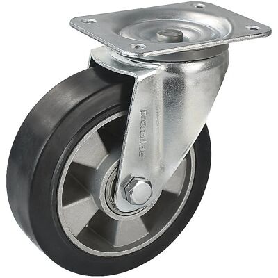 Proroll Schwarzes 160x50mm Elastisches Vollgummirad - Manövrierrolle Proroll Schwarzes 160x50mm Elastisches Vollgummirad - Manövrierrolle