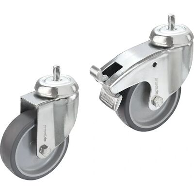 Proroll - 125x32 - 2 Schwenkrollen - 2 Bremsrollen - Rad-Set Proroll - 125x32 - 2 Schwenkrollen - 2 Bremsrollen - Rad-Set