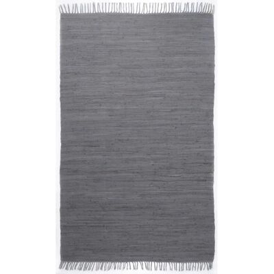 THEKO Happy Cotton Flatwoven Gray Carpet - Carpet THEKO Happy Cotton Flatwoven Gray Carpet - Carpet
