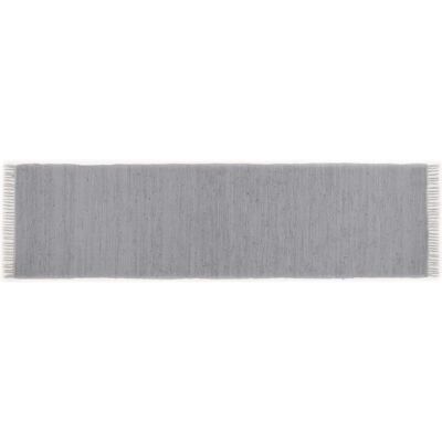 THEKO Handgewebter Baumwollläufer - Langlebig, 70x250cm - Grau - Läufer THEKO Handgewebter Baumwollläufer - Langlebig, 70x250cm - Grau - Läufer