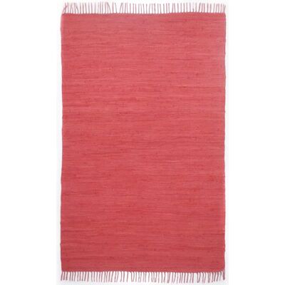 Alfombra de algodón Happy Cotton - 160x230 cm, Rojo, Hecha a mano, 5mm grosor - Alfombra Alfombra de algodón Happy Cotton - 160x230 cm, Rojo, Hecha a mano, 5mm grosor - Alfombra