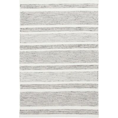 THEKO Trondheim Wollteppich - Handgewebt, Grau, 65x130 cm THEKO Trondheim Wollteppich - Handgewebt, Grau, 65x130 cm
