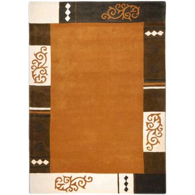 Theko Ambadi Wool Carpet - Handmade, Brown, 70x140cm - Carpe Theko Ambadi Wool Carpet - Handmade, Brown, 70x140cm - Carpe