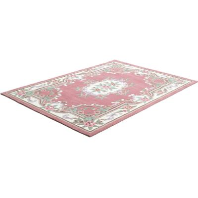THEKO Ming Teppich - 70cm x 140cm, Rosé, Blumenmuster THEKO Ming Teppich - 70cm x 140cm, Rosé, Blumenmuster