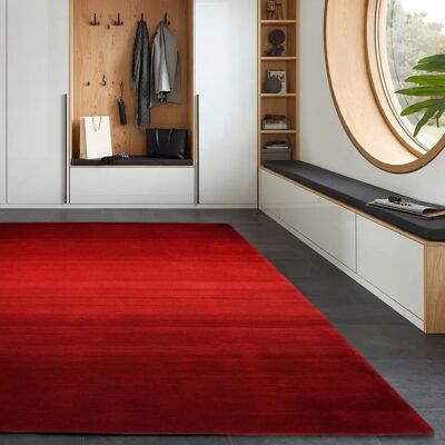 THEKO Wool Comfort Teppich - Roter Handgewebter Wollteppich THEKO Wool Comfort Teppich - Roter Handgewebter Wollteppich