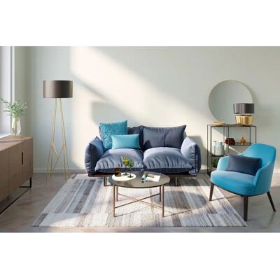 THEKO Montana Luxury Teppich - Viskose, 90x160 cm, Grau THEKO Montana Luxury Teppich - Viskose, 90x160 cm, Grau