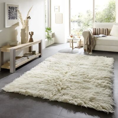 THEKO Flokos 2 Beiger Hochflor-Teppich - Teppich THEKO Flokos 2 Beiger Hochflor-Teppich - Teppich