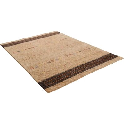 THEKO Lori Star Gold Wollteppich - Handgewebt, 200x250cm, Braun - Teppich THEKO Lori Star Gold Wollteppich - Handgewebt, 200x250cm, Braun - Teppich
