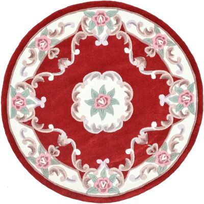 THEKO Ming Runder Roter Teppich - Orientalisches Muster 150cm THEKO Ming Runder Roter Teppich - Orientalisches Muster 150cm
