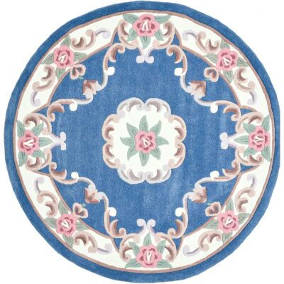 THEKO Ming Runder Blauer Teppich - Teppich THEKO Ming Runder Blauer Teppich - Teppich