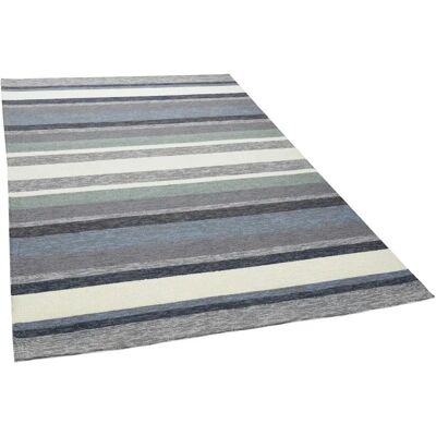 Home Story Blau gestreifter Innen/Außen Teppich - Teppich Home Story Blau gestreifter Innen/Außen Teppich - Teppich