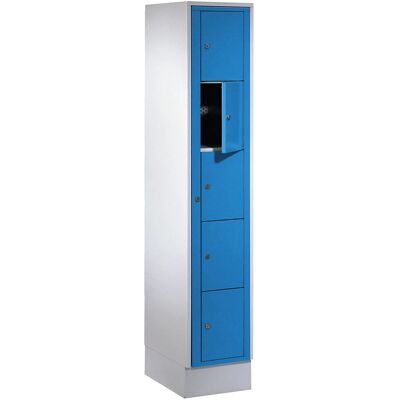 Wolf Waschkasten - 1800x350x500mm, 5 Fächer, Hellgrau / Hellblau Wolf Waschkasten - 1800x350x500mm, 5 Fächer, Hellgrau / Hellblau