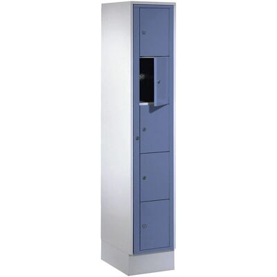 Armadio per lavanderia Wolf - 5 scomparti - Grigio chiaro / Blu tortora Armadio per lavanderia Wolf - 5 scomparti - Grigio chiaro / Blu tortora