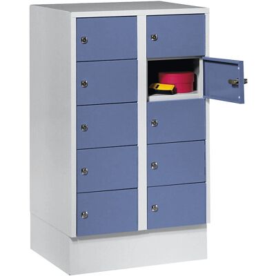 Wolf Kleines Fächer Schrank - 10 Fächer - Blau RAL 5014 Wolf Kleines Fächer Schrank - 10 Fächer - Blau RAL 5014