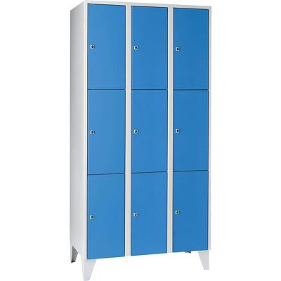 Wolf Lagerregal - 9 Fächer, Hellblau, 900mm breit Wolf Lagerregal - 9 Fächer, Hellblau, 900mm breit