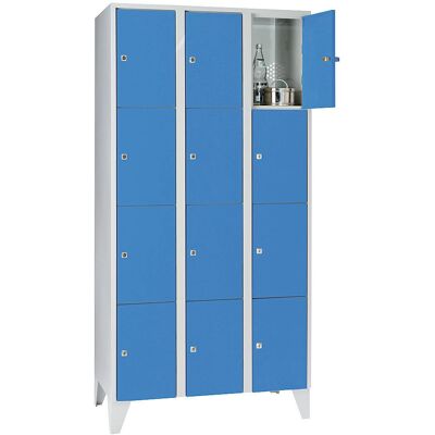 Wolf Hellblau Stahl-Schrank - 12 Fächer Wolf Hellblau Stahl-Schrank - 12 Fächer