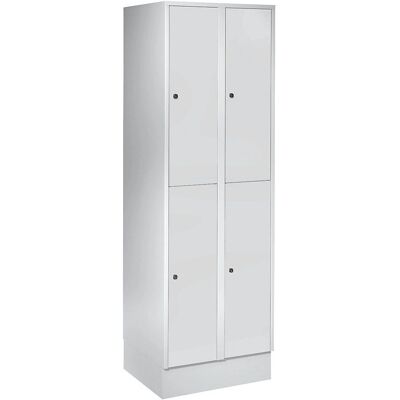 Wolf Kleiderschrank - 1800 x 600 x 500 mm - 4 Fächer - Hellgrau RAL 7035 Wolf Kleiderschrank - 1800 x 600 x 500 mm - 4 Fächer - Hellgrau RAL 7035