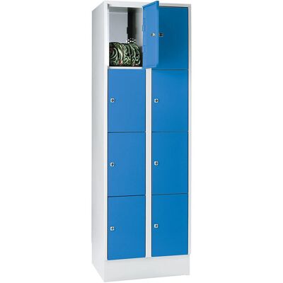 Wolf Aufbewahrungsschrank - 8 Fächer, Hellblau/Grau - RAL 5012/7035 Wolf Aufbewahrungsschrank - 8 Fächer, Hellblau/Grau - RAL 5012/7035