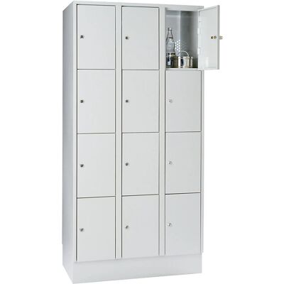 Wolf Schrank mit 12 Fächern - Mit Schloss, Hellgrau RAL 7035 Wolf Schrank mit 12 Fächern - Mit Schloss, Hellgrau RAL 7035