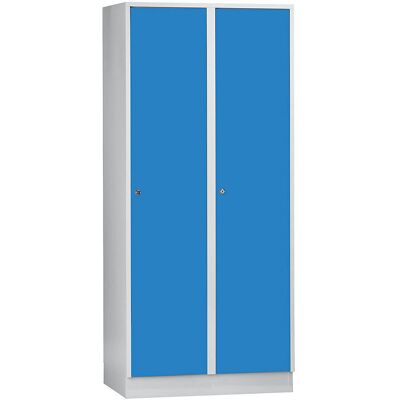 Armadio spogliatoio Wolf - Azzurro chiaro RAL 5012 - 2 scomparti Armadio spogliatoio Wolf - Azzurro chiaro RAL 5012 - 2 scomparti