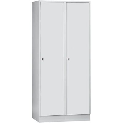 Armario de vestuario Wolf - 2 compartimentos - Gris claro RAL 7035 Armario de vestuario Wolf - 2 compartimentos - Gris claro RAL 7035