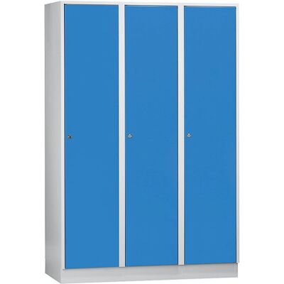 Wolf Hellblaues Kleiderschrank - 3 Fächer, Stahl, 1800mm Wolf Hellblaues Kleiderschrank - 3 Fächer, Stahl, 1800mm