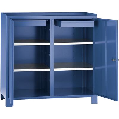 Armadio attrezzi Wolf - 1000x1000x500 mm Blu RAL 5007 Armadio attrezzi Wolf - 1000x1000x500 mm Blu RAL 5007