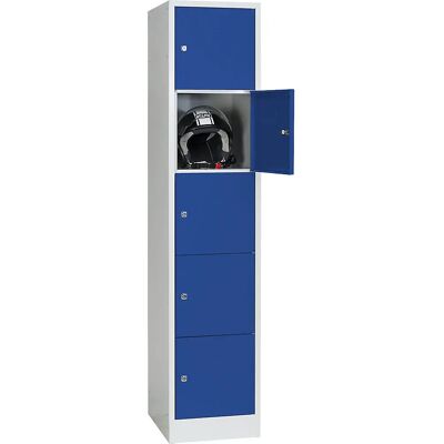 Wolf Schließfächer - 5 Fächer - Blau Gențian / Hellgrau - Schließfachschrank Wolf Schließfächer - 5 Fächer - Blau Gențian / Hellgrau - Schließfachschrank