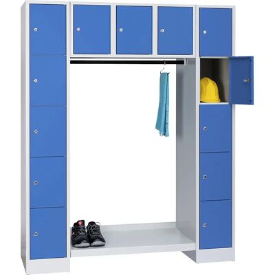Armario modular Wolf DRESDEN - 13 compartimentos, azul claro Armario modular Wolf DRESDEN - 13 compartimentos, azul claro