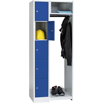 Wolf Schrank System mit abschließbaren Fächern - Blau Wolf Schrank System mit abschließbaren Fächern - Blau