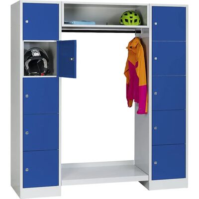 Sistema de armario Wolf con compartimentos con cerradura - 10 secciones exteriores Sistema de armario Wolf con compartimentos con cerradura - 10 secciones exteriores