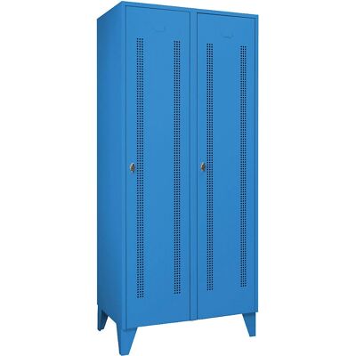 Armadio in acciaio Wolf con compartimenti da 400mm - Azzurro chiaro - Armadietto Armadio in acciaio Wolf con compartimenti da 400mm - Azzurro chiaro - Armadietto