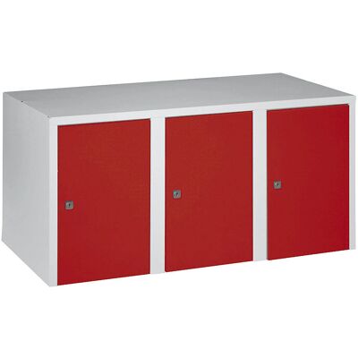 Wolf Gabinete de Pared - 3 Compartimentos - RAL 7035 Gris Claro - Gabinete de Pared Wolf Gabinete de Pared - 3 Compartimentos - RAL 7035 Gris Claro - Gabinete de Pared