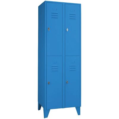 Wolf Stahlschrank - Mittelhöhe, Volltüren, 4 Fächer Wolf Stahlschrank - Mittelhöhe, Volltüren, 4 Fächer
