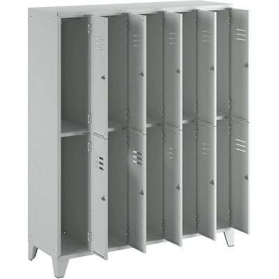 Wolf Stahlschrank mit Mittelhohen Fächern - Schrank Wolf Stahlschrank mit Mittelhohen Fächern - Schrank