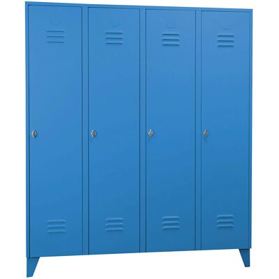 Armadio in acciaio azzurro chiaro Wolf 4 scomparti - Armadio Armadio in acciaio azzurro chiaro Wolf 4 scomparti - Armadio