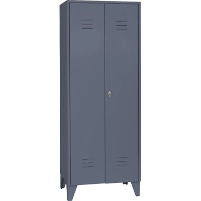 Wolf Stahlschrank - Blau, 600mm, 4 Regale, mit Schloss - Aufbewahrungsmöbel Wolf Stahlschrank - Blau, 600mm, 4 Regale, mit Schloss - Aufbewahrungsmöbel